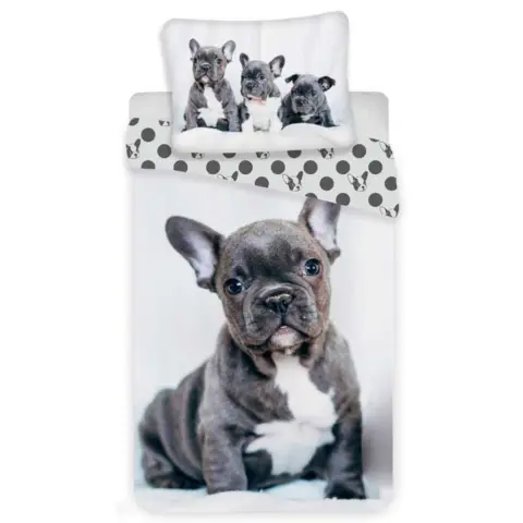 Fransk Bulldog sengetøj 140x200
