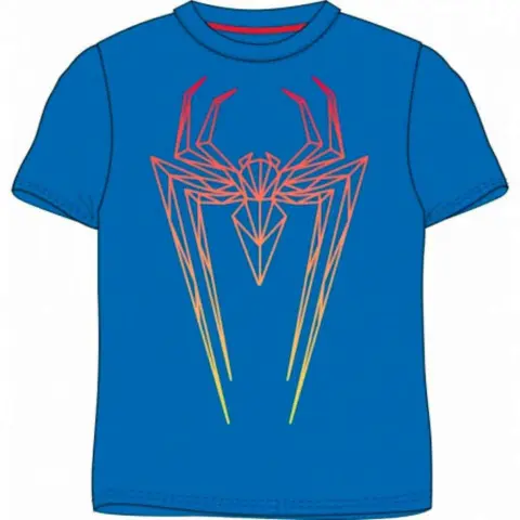 Spiderman logo t-shirt kort blå