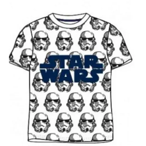 Star Wars t-shirt kort hvid storm trooper