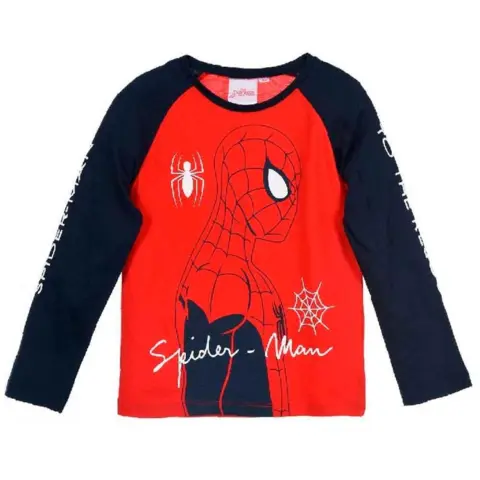 Spiderman Bluse med sejt print i rød sort