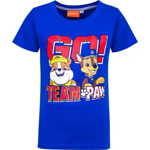 Paw Patrol kort t-shirt blå team paw