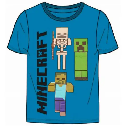 Minecraft games kort t-shirt blå