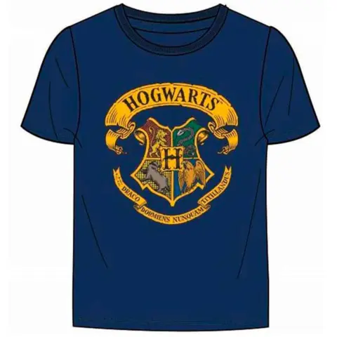 Harry Potter kort t-shirt navy Hogwarts