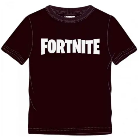 Fortnite t-shirt sort med logo