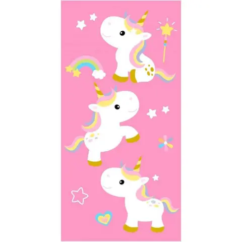 Unicorns Baby Badehåndklæde 70x140