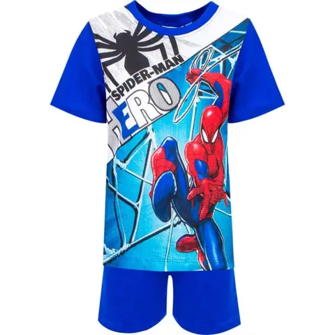 Spiderman sommer pyjamas blå hero