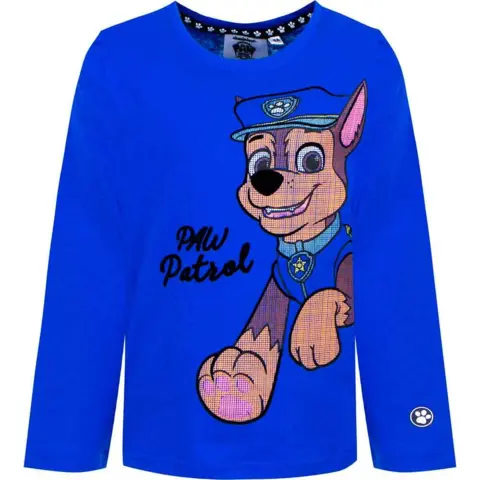 Paw Patrol langærmet t-shirt blå med Chase