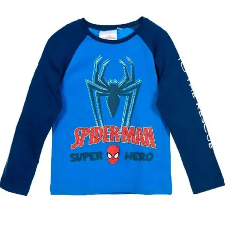 Spiderman t-shirt blå super hero
