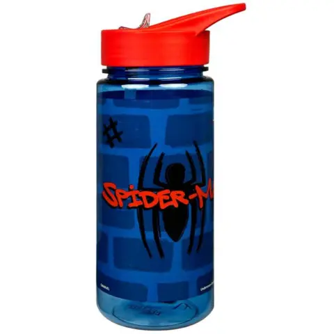 Spiderman-blå-drikkedunk-med-sugerør