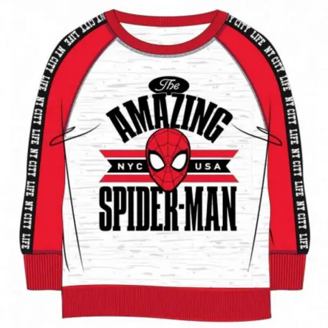 Spiderman trøje the amazing i grå og røde farver