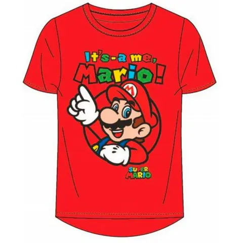 Super Mario Kort T-Shirt Rød