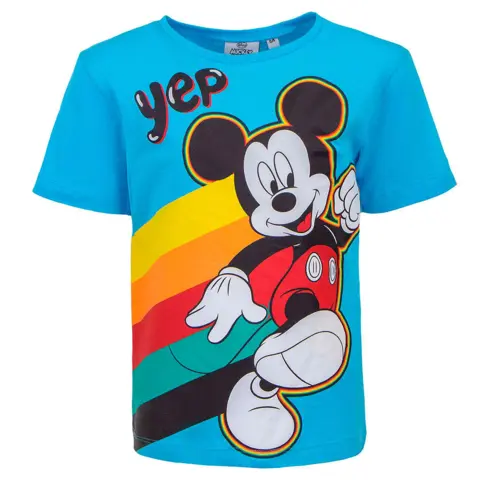 Mickey Mouse kort t-shirt blå