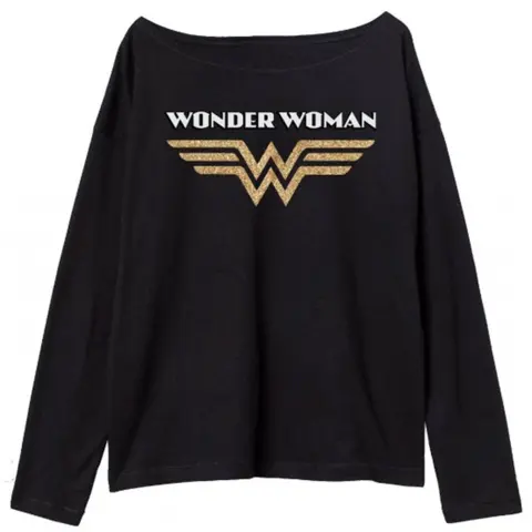 Wonder Woman t-shirt sort til børn