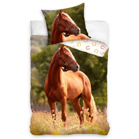 Heste sengetøj ved skoven 140x200