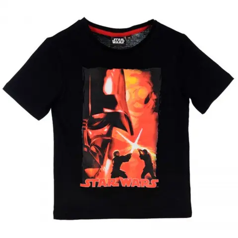 Star Wars t-shirt sort kortærmet