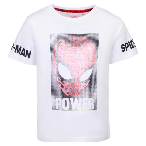 Spiderman t-shirt hvid med korte ærmer