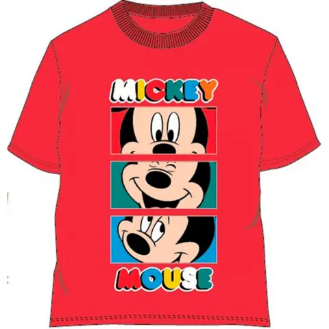 Mickey Mouse kort t-shirt rød
