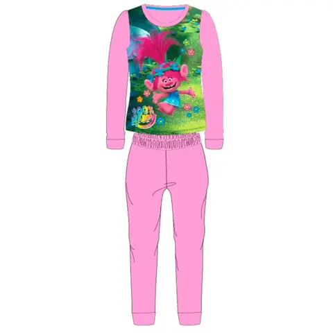 Trolls pyjamas lyserød fleece