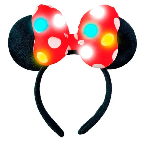 Minnie Mouse hårbøjle med lys