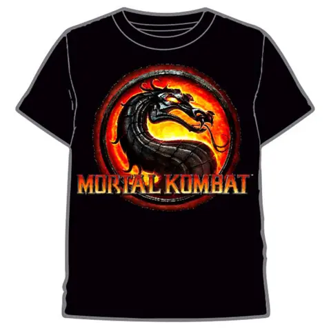 Mortal Kombat t-shirt sort til drenge