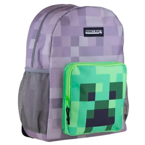 Minecraft Creeper grå rygsæk 40 cm