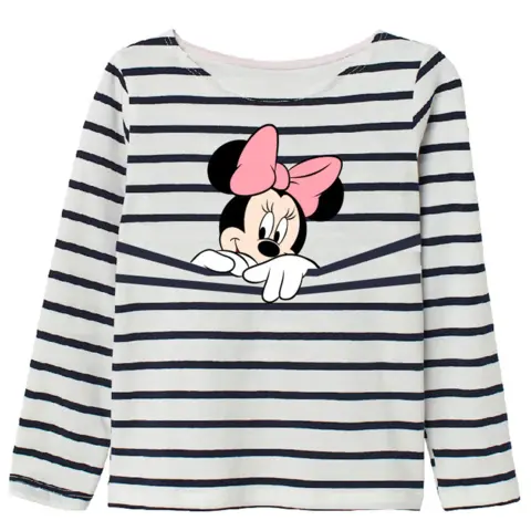 Minnie Mouse langærmet sort stribet t-shirt