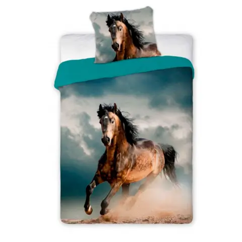 Heste sengetøj 140x200 running horses