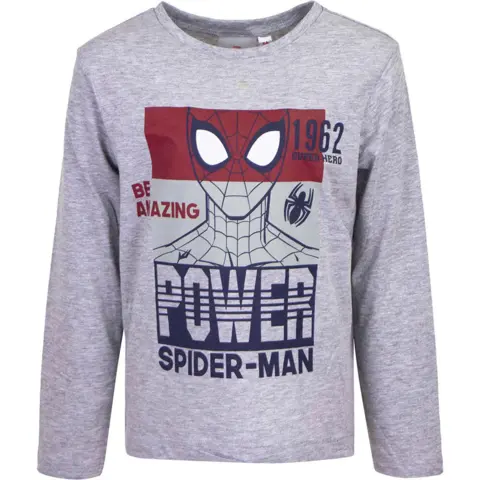 Spiderman langærmet t-shirt grå