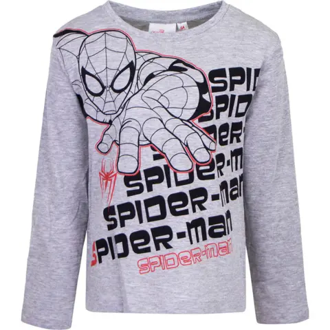Spiderman t-shirt langærmet i grå