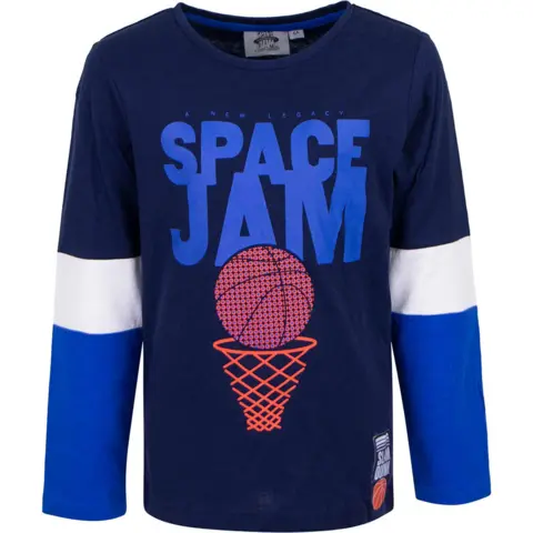 Space Jam navy t-shirt med lange ærmer