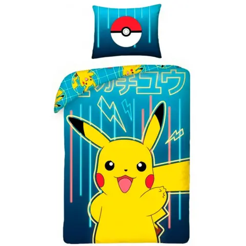 Pokemon sengetøj 140x200 Pikachu