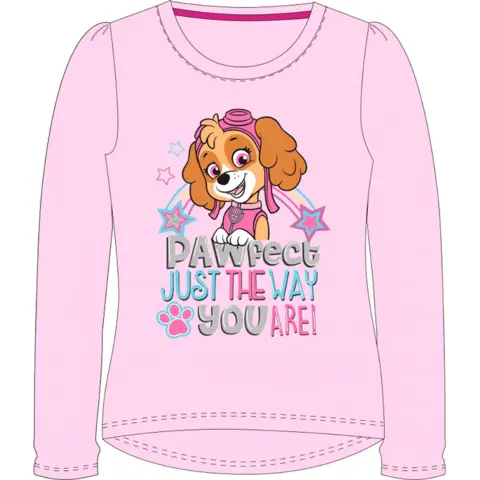 Paw Patrol langærmet t-shirt Pawfect lyserød