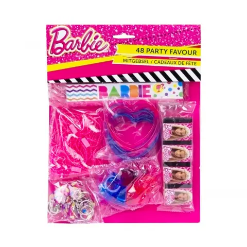Barbie legetøjssæt party med 48 dele