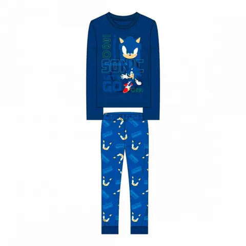 Sonic the Hedgehog pyjamas blå