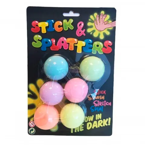 Fidget Sticky balls med Glow in the dark