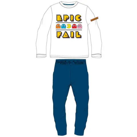Pacman pyjamas Epic Fail hvid navy