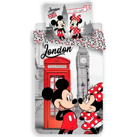 Mickey og Minnie Mouse sengetøj 140 x 200 London