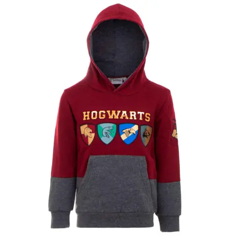 Harry Potter Hættetrøje Hogwarts i rød og grå