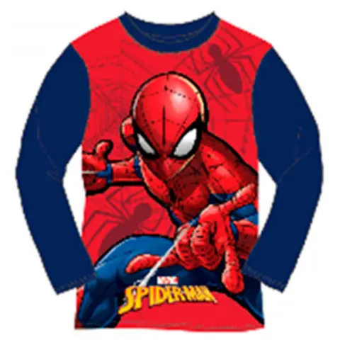 Spiderman langærmet t-shirt navy rød
