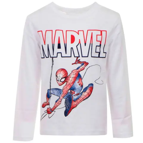 Spiderman t-shirt langærmet hvid