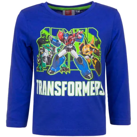 Transformers t-shirt langærmet blå