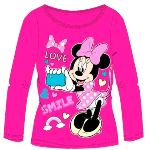 Minnie Mouse t-shirt langærmet pink