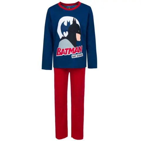 Batman-pyjamas-Bat-Signal i navy rød