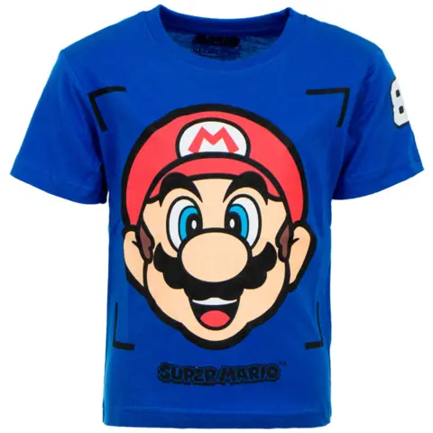Super Mario t-shirt kortærmet blå Mario 85