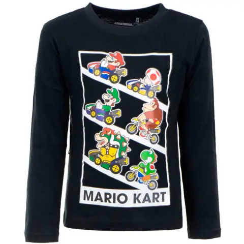 Super-Mario-Langærmet-t-shirt-Mario-Kart