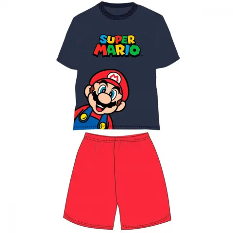 Super Mario sommersæt navy rød