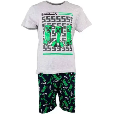 Minecraft-sommersæt-pyjamas-creeper