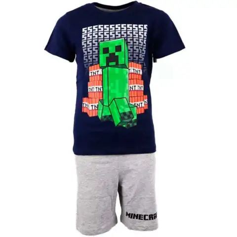 Minecraft-sommersæt-pyjamas-TNT-Creeper