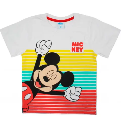 Mickey-Mouse-t-shirt-kortærmet-happy