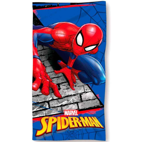 Spiderman-badehåndklæde-70x140cm-bomuld-crawling